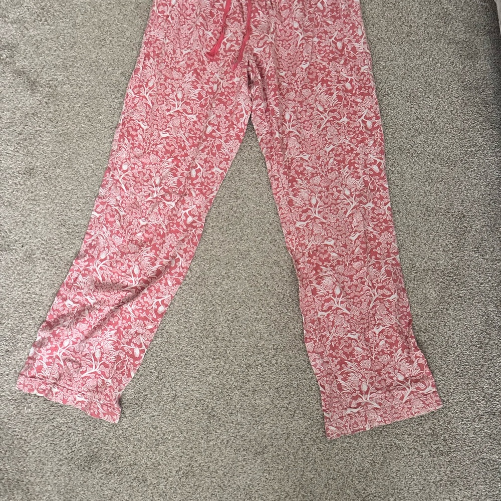 Floral Pink Pajama Bottoms